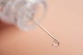 Cannula of a syringe with escaping agent Royalty Free Stock Photo