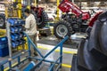 Factory of Massey Fergusson tractor production line at AGCO agricultural machinery plant