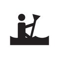 Canoe & Athlete icon vector sign and symbol isolated on white background, Canoe & Athlete logo concept