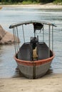 Canoe on the beach of Misahualli, Napo province, Ecuador