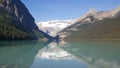 Canoe Eclipsed by Mountain