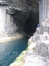 Canoe in Fingals Cave, Isle of Staffa