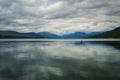 Canoe in Glacier National Park Royalty Free Stock Photo