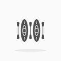 Canoe icon. Glyph or Solid style