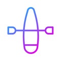 Canoe icon Gradient purple sport symbol illustration