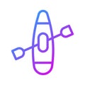 Canoe icon Gradient purple sport symbol illustration
