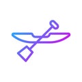 Canoe icon Gradient purple sport symbol illustration