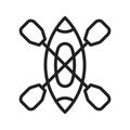 Canoe icon vector image.