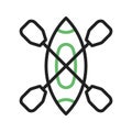 Canoe icon vector image.