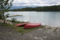 Canoe Kayak Lake Boat Launch Royalty Free Stock Photo