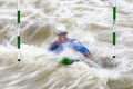 Canoe slalom - water sport Royalty Free Stock Photo