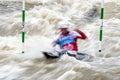 Canoe slalom - water sport Royalty Free Stock Photo