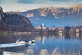 Canoe on the lake Bled Royalty Free Stock Photo