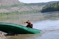 Canoe Lesson: Tipping on shore