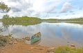 Canoe Loaded and Ready to Go Royalty Free Stock Photo