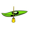 Canoe with paddle icon, icon cartoon Royalty Free Stock Photo