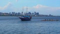 Canoe Paddlers training in the Bay, Rio de Janeiro