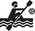 Canoe polo icon Royalty Free Stock Photo