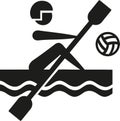 Canoe polo pictogram Royalty Free Stock Photo