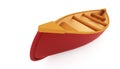 Canoe rendered on white background