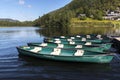 Canoe ride on the lake in Norway Royalty Free Stock Photo