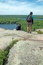 Hiking trail beside Rideau Canal, Lyndhurst, Ontario, Canada Royalty Free Stock Photo