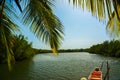 A canoe on the River Gambia, Africa Royalty Free Stock Photo