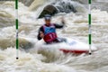 Canoe slalom - water sport Royalty Free Stock Photo