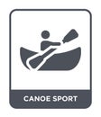 canoe sport icon in trendy design style. canoe sport icon isolated on white background. canoe sport vector icon simple and modern