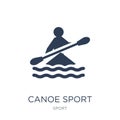 Canoe sport icon. Trendy flat vector Canoe sport icon on white b