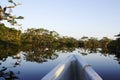 Boattrip on the amazonas of cuyabeno national park in ecuador