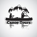 Canoe tours label.