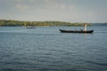 Canoe trip through Astamudi Lake, Munroe Island