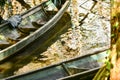 Canoe on the water in the Yasuni Park, Ecuador Royalty Free Stock Photo