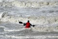 Canoe in wild water Royalty Free Stock Photo