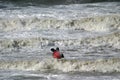 Canoe in wild water Royalty Free Stock Photo