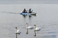 Canoeing along the river Royalty Free Stock Photo