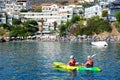 Canoeing at Bali beach, Crete.