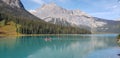 Canoeing on Emerald Lake British Columbia Canada Royalty Free Stock Photo