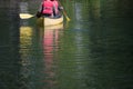 Canoeing on Green Lake Royalty Free Stock Photo