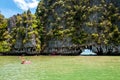 Canoeing at Phang Nga Bay, Thailand