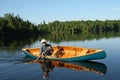 Canoeist - Northern Ontario. Canada Royalty Free Stock Photo