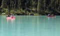 Canoeing Lake Louise, Alberta, Canada Royalty Free Stock Photo
