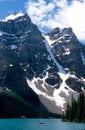 Canoeists, Moraine Lake Royalty Free Stock Photo