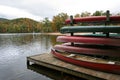 Canoes on a Boat Dock Royalty Free Stock Photo