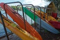 Canoes and Boats at Ballast Point Park on Mort Bay Royalty Free Stock Photo