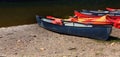 Canoes and Kayaks Ready for Float Trip on Caddo Royalty Free Stock Photo