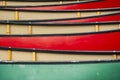 Canoes in rank and file