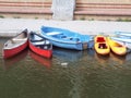 Canoes and rowing boats Royalty Free Stock Photo