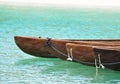 Canoes Tied Together Near the Beach Royalty Free Stock Photo